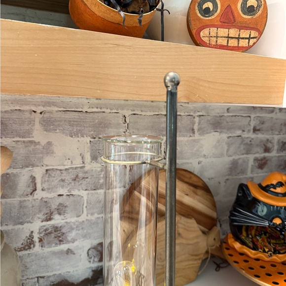 Handmade Artisan Architectural Metal Battery Operated Table Lamp - Picture 10 of 15